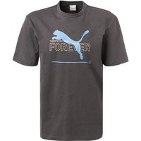 PUMA Herren T-Shirt grau Baumwolle von Puma