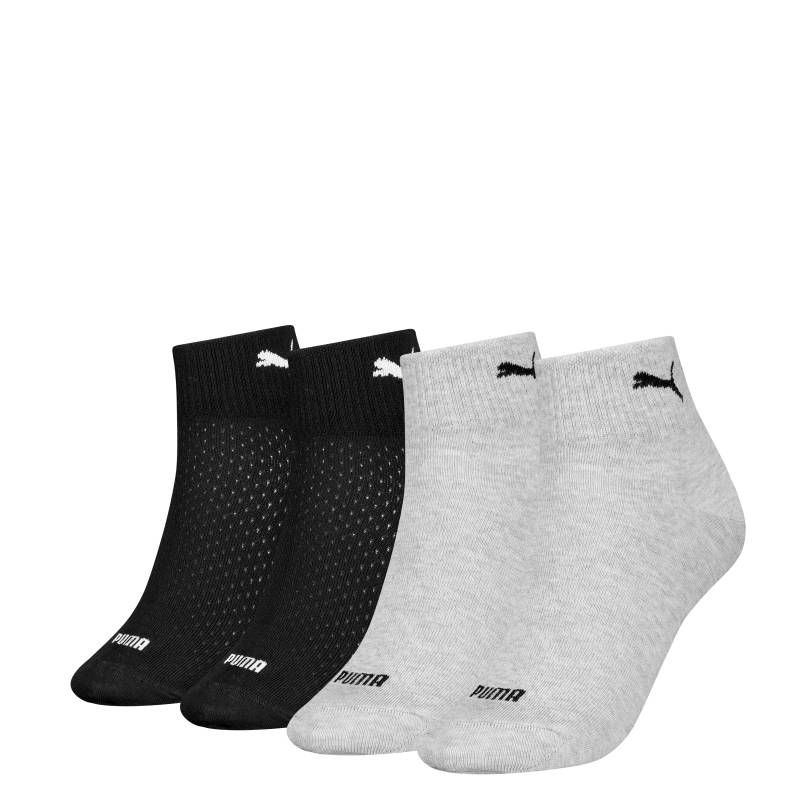 PUMA Kurzsocken "PUMA WOMEN QUARTER 4P ECOM" 4 Paar, mit atmungsaktivem Materialmix von Puma