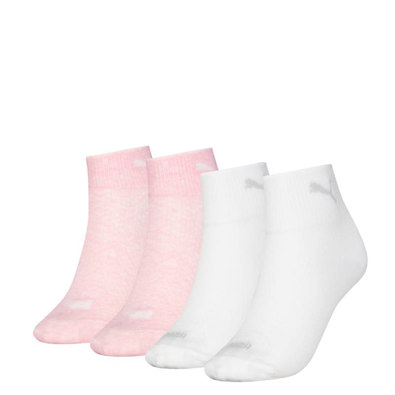 PUMA Kurzsocken "PUMA WOMEN QUARTER 4P ECOM" 4 Paar, mit atmungsaktivem Materialmix von Puma
