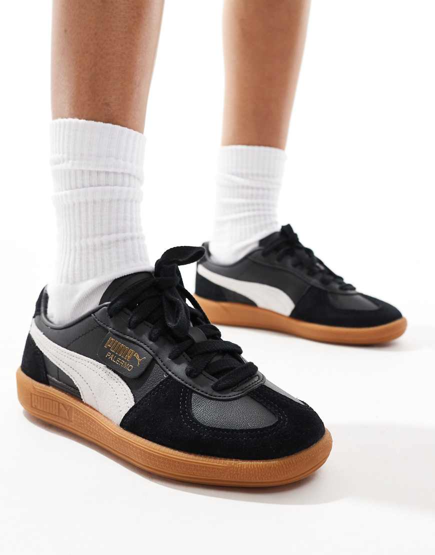 PUMA - Palermo - Leder-Sneaker in Schwarz von Puma