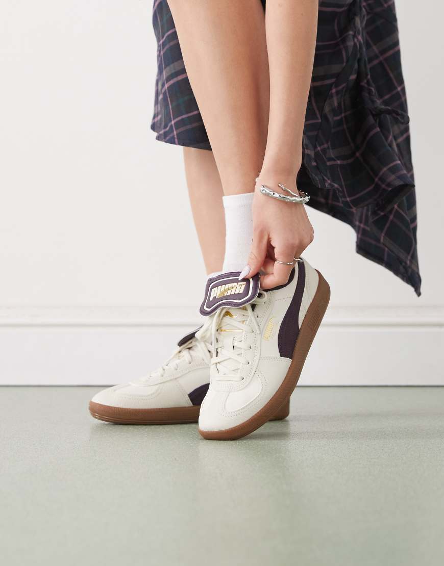 PUMA - Palermo Premium - Sneaker in Wollweiß und Pflaume von Puma