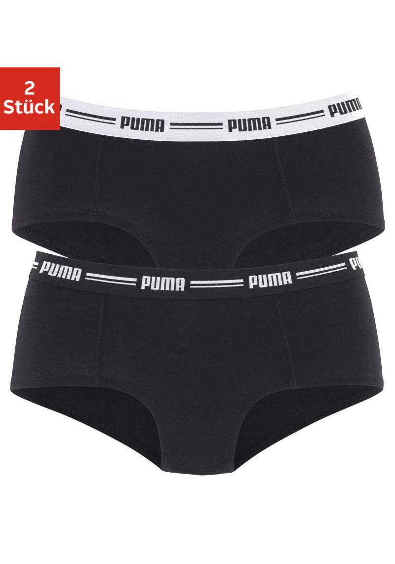 PUMA Panty "PUMA WOMEN MINI SHORT 2P PACK", (Packung, 2er Pack), mit markantem Logo-Bund von Puma