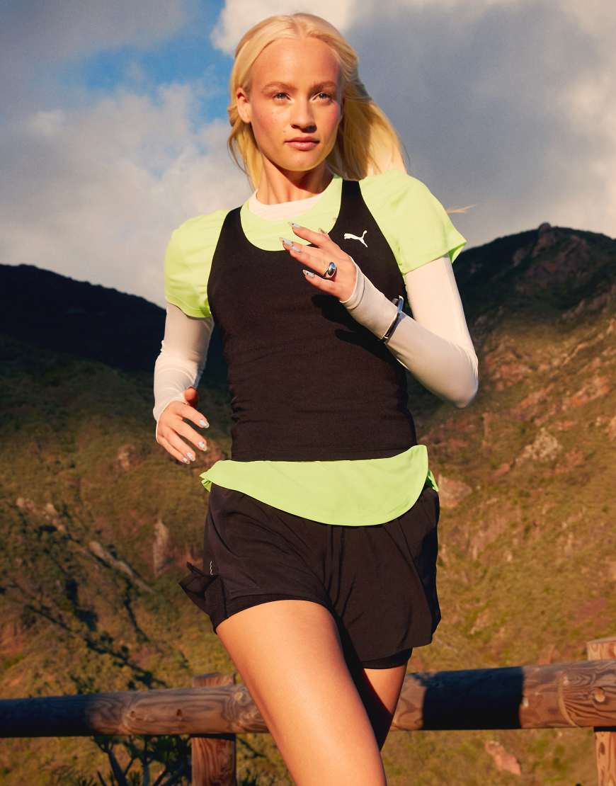 PUMA - Run Velocity - 2-in-1-Shorts in Schwarz von Puma