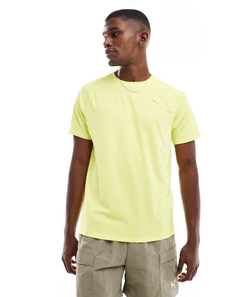PUMA - Run Velocity - T-Shirt in Limettengelb von Puma