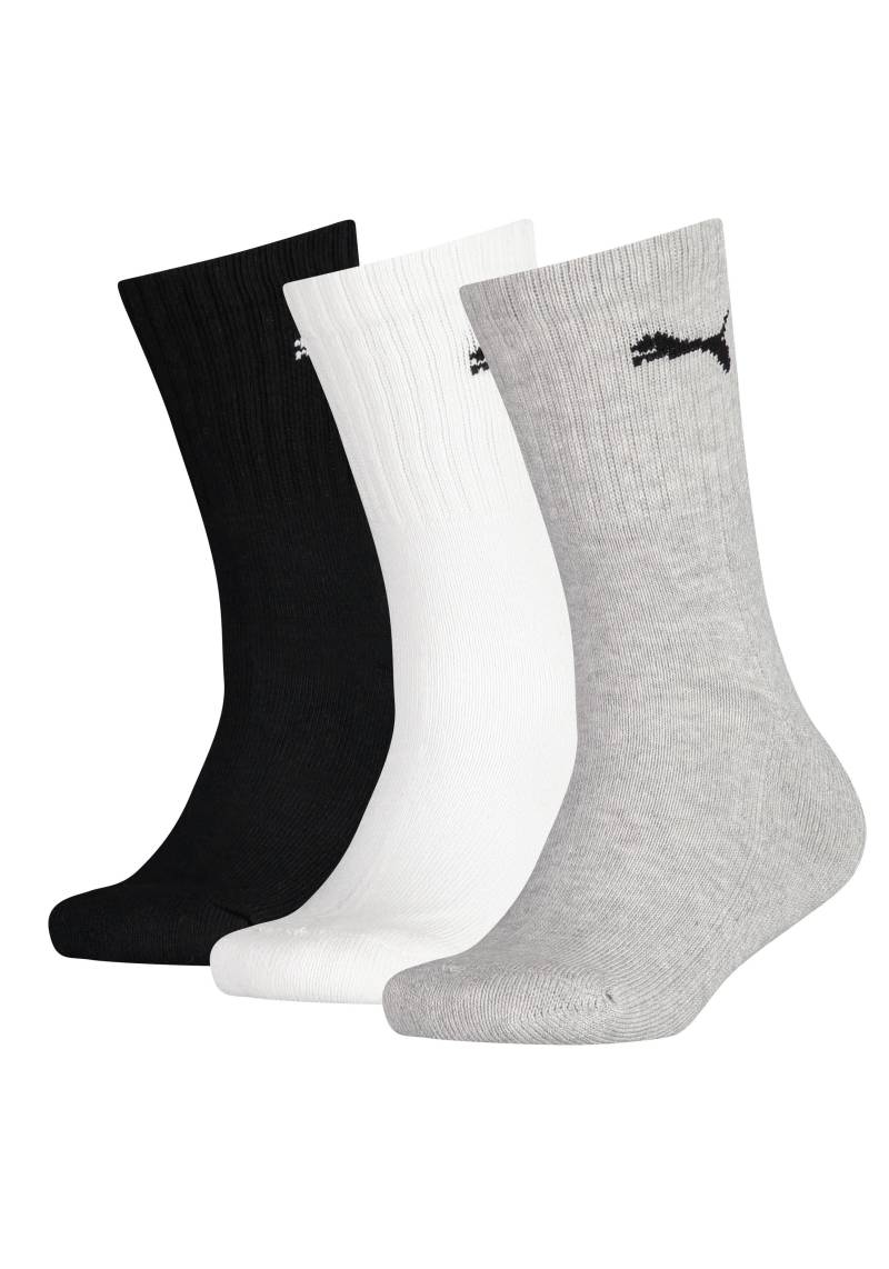 PUMA Socken "PUMA KIDS CREW SOCK 3P" 3 Paar, 3 Paar tlg. Junior mit klassischer Rippe von Puma