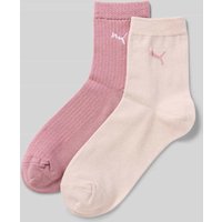 PUMA Socken mit Label-Print im 2er-Pack in Pink, Größe 35-38 von Puma