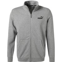 PUMA Herren Sweatjacke grau Baumwolle meliert von Puma