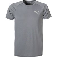 PUMA Herren T-Shirt grau Mikrofaser Slim Fit von Puma