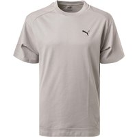 PUMA Herren T-Shirt grau Baumwolle von Puma