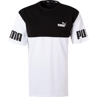 PUMA Herren T-Shirt weiß Baumwolle von Puma