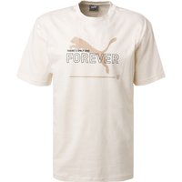 PUMA Herren T-Shirt beige Baumwolle von Puma