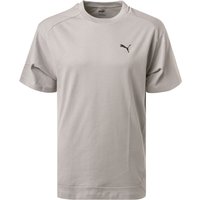 PUMA Herren T-Shirt grau Baumwolle unifarben von Puma