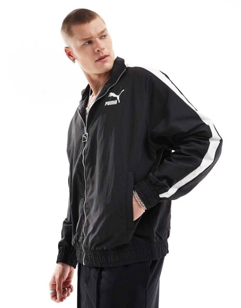 PUMA - T7 - Oversize-Trainingsjacke in Schwarz von Puma
