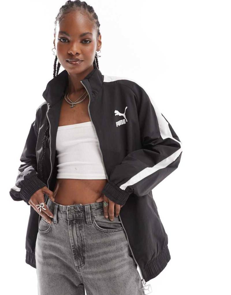 PUMA - T7 - Oversize-Trainingsoberteil aus Webstoff in Schwarz von Puma