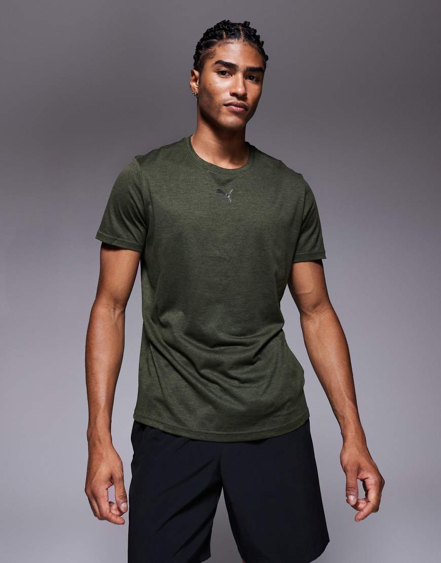 PUMA - TAD Essential - Heather Cat - Sport-T-Shirt in Grün von Puma