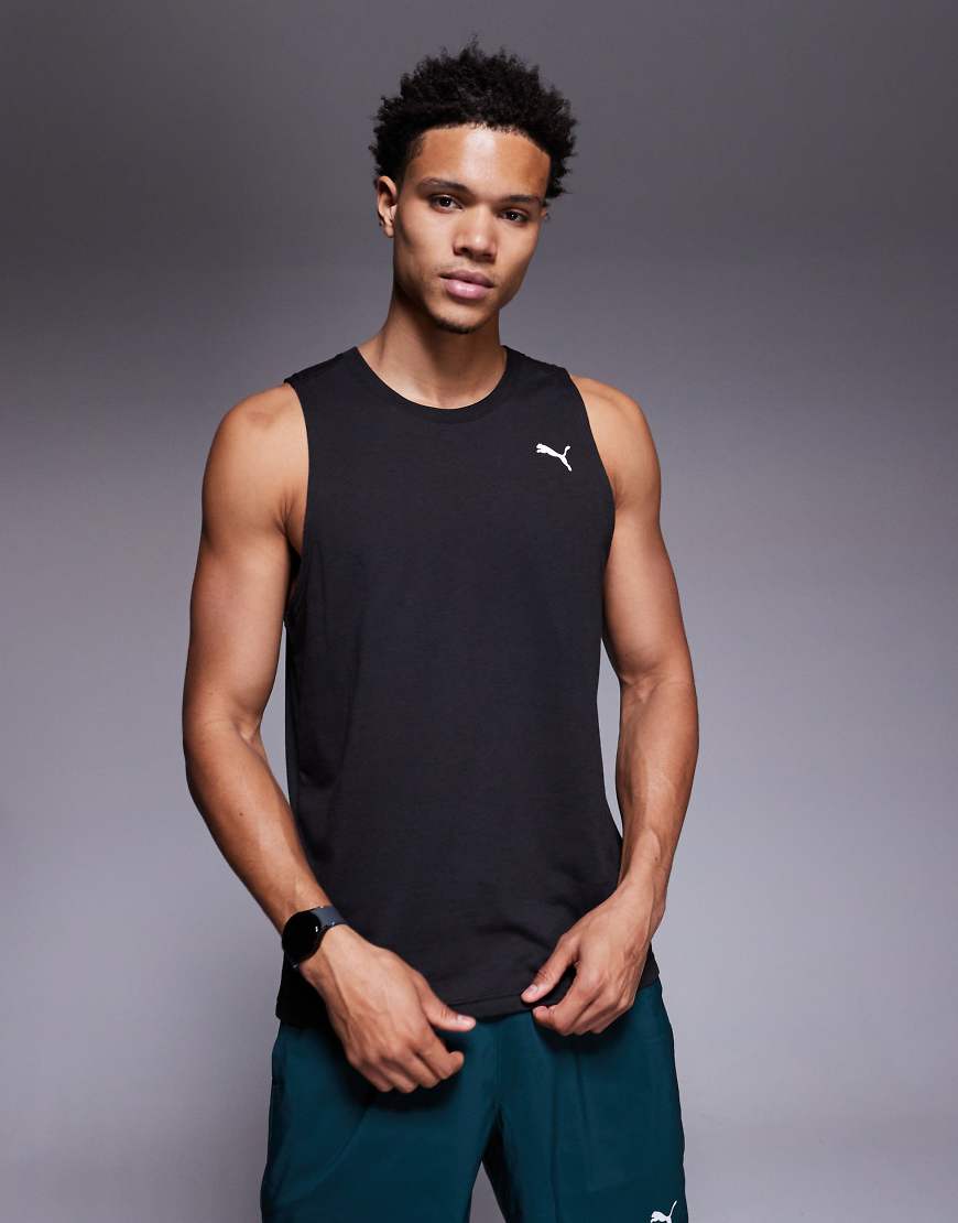 PUMA - Tad Tech Tri-Blend - Trainings-Tanktop in Schwarz-Grün von Puma