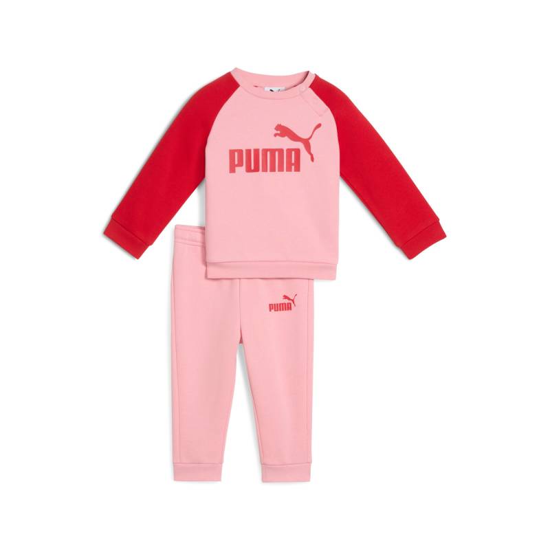 PUMA Trainingsanzug "MINICATS ESS RAGLAN CREW SET FL INF" 2 Stk. für Kinder, mit No. 1 Logo-Gummiprints, mit innenliegendem Kordelzug von Puma