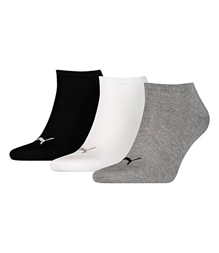 PUMA Unisex Invisible Sneaker Socken 6er Pack, Größe:35-38, Farbe:grey/white/black von PUMA