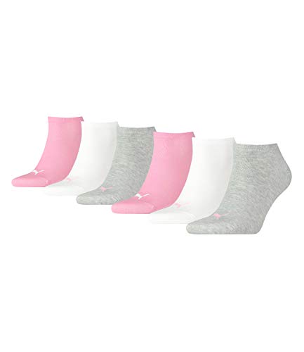 PUMA 6 Paar Sneaker Invisible Socken Gr. 35-49 Unisex für Damen Herren Füßlinge, Farbe:395 - prism pink, Socken & Strümpfe:35-38 von PUMA