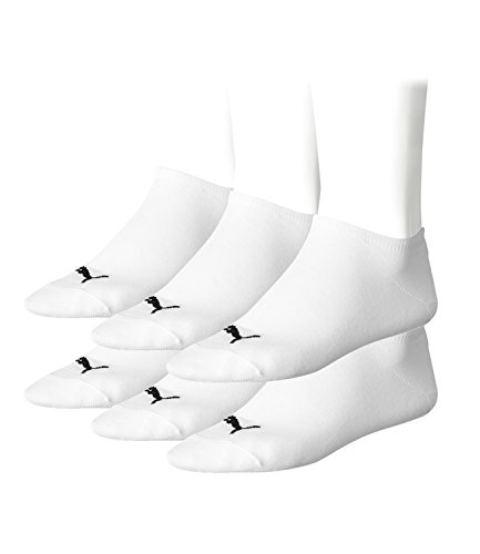 Puma Unisex Invisible Sneaker Socken 6er Pack, Größe:43-46;Farbe:white von Puma