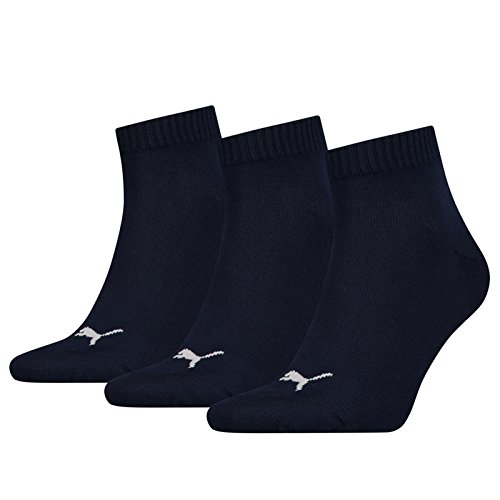 PUMA Unisex Plain 3P Quarter Socke, Blau (Navy), 35-38, 3er Pack von Puma