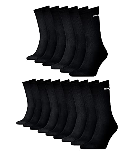 PUMA 15 Paar Sportsocken Tennis Socken Gr. 35-49 Unisex für sie und ihn, Farbe:200 - black, Socken & Strümpfe:47-49 von PUMA