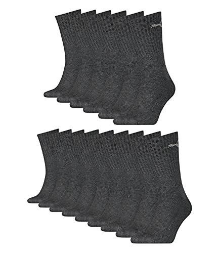 PUMA 15 Paar Sportsocken Tennis Socken Gr. 35-49 Unisex für sie und ihn, Farbe:201 - anthracite, Socken & Strümpfe:35-38 von PUMA