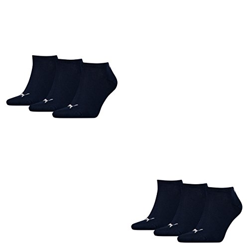 PUMA 6 Paar Sneaker Invisible Socken Gr. 35-49 Unisex für Damen Herren Füßlinge, Farbe:321 - navy, Socken & Strümpfe:35-38 von PUMA