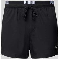 Puma Badeshorts mit elastischem Logo-Bund in Black, Größe L von Puma