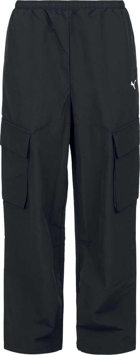 Puma Cargohose - WARDROBE ESS Relaxed Woven Cargo Trousers - XS bis XL - für Damen - Größe S - schwarz von Puma