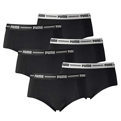 PUMA Damen Iconic Mini Shorts, 6er Pack - Cotton Modal Stretch, Vorteilspack (schwarz, L (Large) - 6er Pack) von PUMA