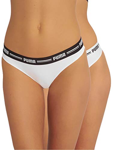 PUMA Damen Iconic String 2P Packed Unterwäsche, White, S von PUMA