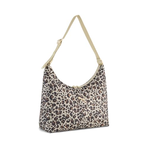 PUMA Damen POP Slouchy Hobo Bag Anim Handtasche, Toasted Almond-Tier AOP von PUMA