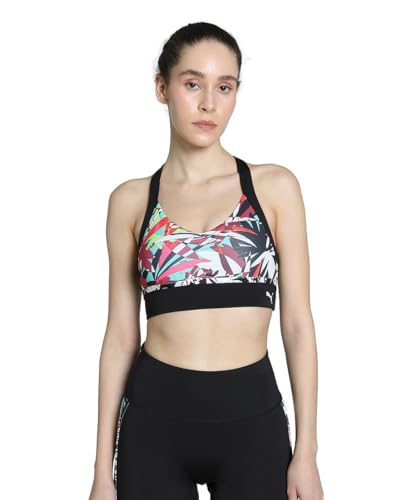 Puma Damen Sport-BH 4KEEPS TROPICAL AOP LONGLINE BRA 526786 Puma Black-Aw-048280-0001-M von PUMA