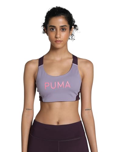Puma Damen Sport-BH aus Polyester-Mischgewebe, Pale Plum, M von PUMA