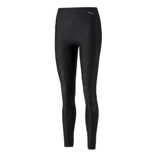 Puma Damen Ultraform Highwaist Fleece Shine All Over Print Tight Laufbekleidung Tight Schwarz - L von PUMA