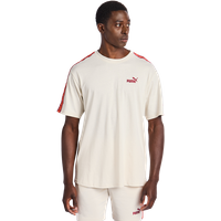 Puma Essentials+ Tape Herren T-Shirts - Weiß - Größe L - Baumwoll-Jersey von Puma
