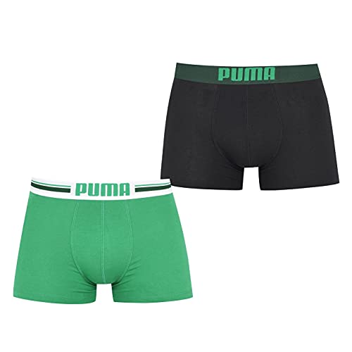 PUMA Herren Placed Logo Boxer Shorts, Grün, S EU von PUMA