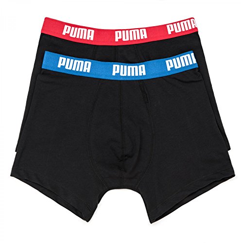 Puma Herren Boxershorts Basic 2er Pack, red / blue, M, 521015001 von PUMA