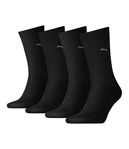 PUMA Herren Business Socken Strümpfe Classic Socks 272001001 4 Paar, Farbe:Schwarz, Menge:4 Paar (2x 2er Pack), Größe:39-42, Artikel:-200 black von PUMA