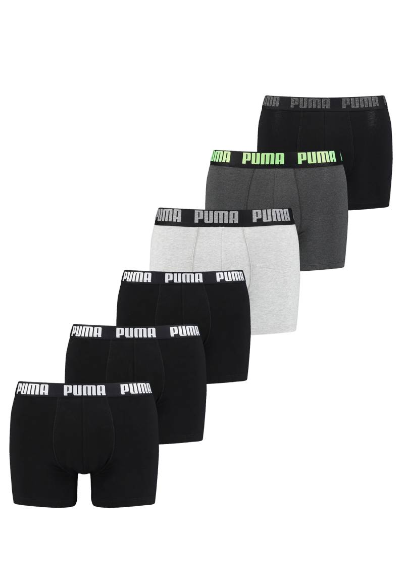 Puma Herren Cat Boxer Shorts Everyday Unterhose Pant Unterwäsche 6 er Pack von Puma