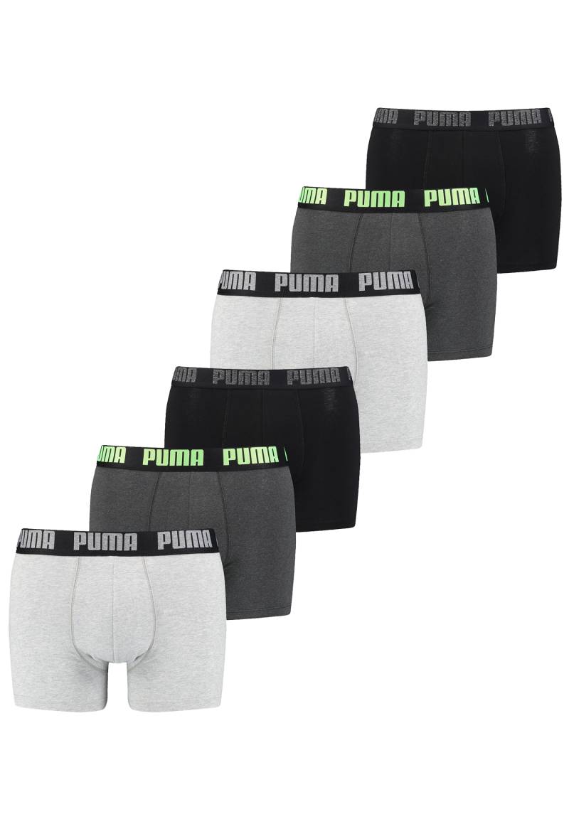 Puma Herren Cat Boxer Shorts Everyday Unterhose Pant Unterwäsche 6 er Pack von Puma