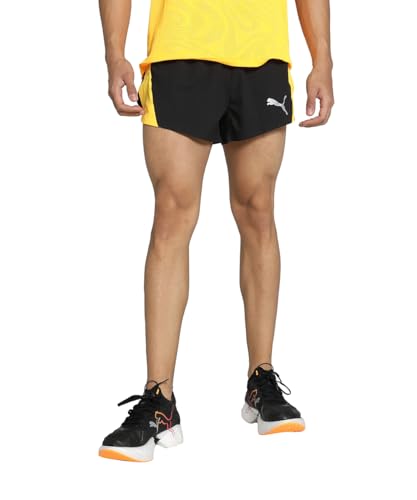 Puma Herren Run Ultraweave Velocity 3In Split Short Laufbekleidung Laufshorts Puma Black/Sun Stream - Schwarz XL Puma Herren Run Ultraweave Velocity 3In Split Short Laufbekleidung Laufshorts Puma Black/Sun Stream - Schwarz XL von PUMA