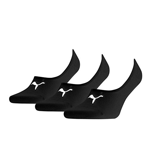 PUMA Unisex Footie Socke, Black, 39/42 (3er Pack) von Puma