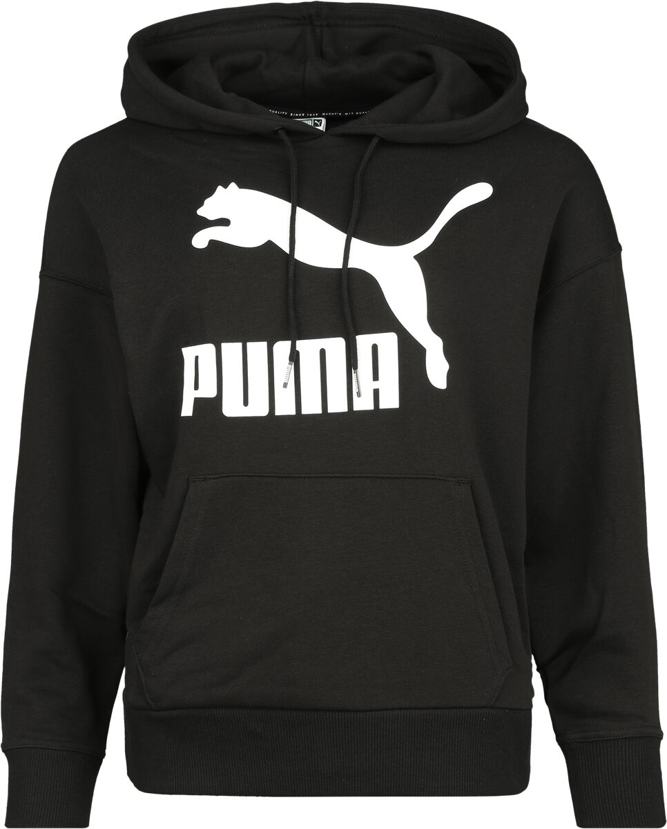 Puma Kapuzenpullover - Classics Logo Hoodie - XS bis XL - für Damen - Größe S - schwarz von Puma