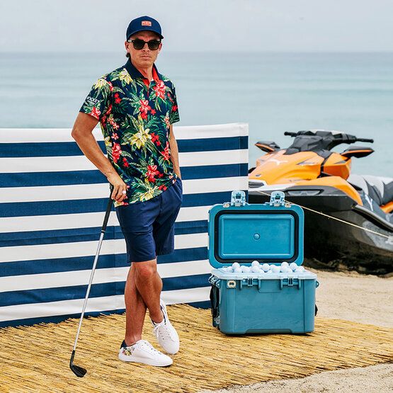 Puma PUMA x PTC FLORAL Halbarm Polo navy von Puma