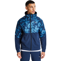 Puma Pumatech Herren Kapuzenpullover - Blau - Größe S - Baumwoll-Frottee von Puma