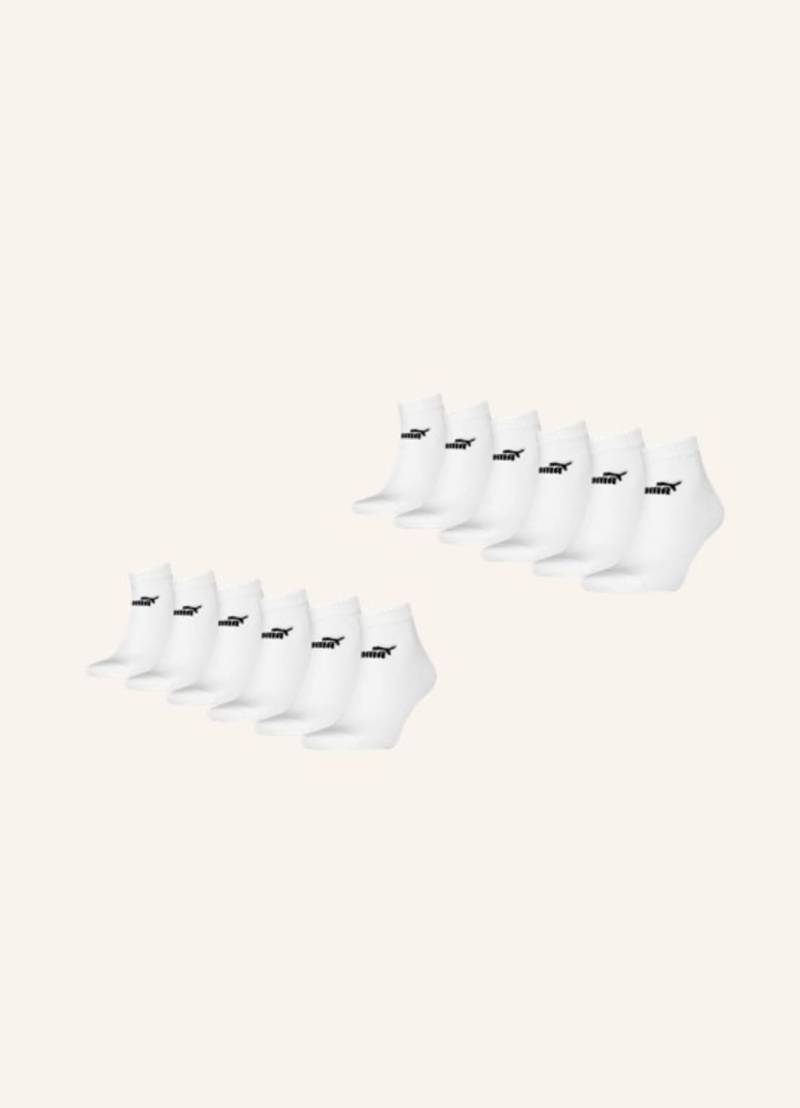 Puma 12er-Pack Socken Elements Quarter weiss von Puma