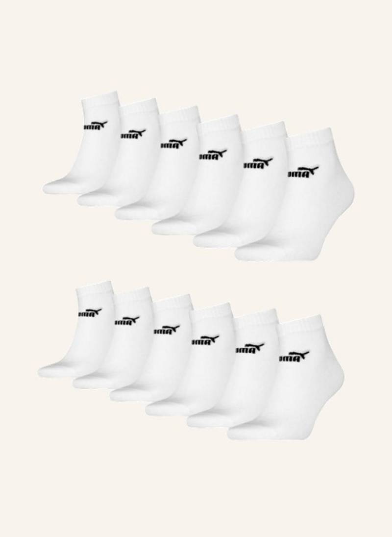 Puma 12er-Pack Socken Elements Quarter weiss von Puma