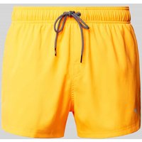 Puma Regular Fit Badehose mit Logo-Print in Orange, Größe M von Puma